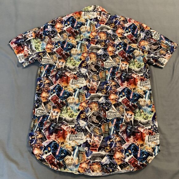Star Wars Our Universe Shirt Mens Small Multicolor Short Sleeve Button Front - Picture 6 of 7